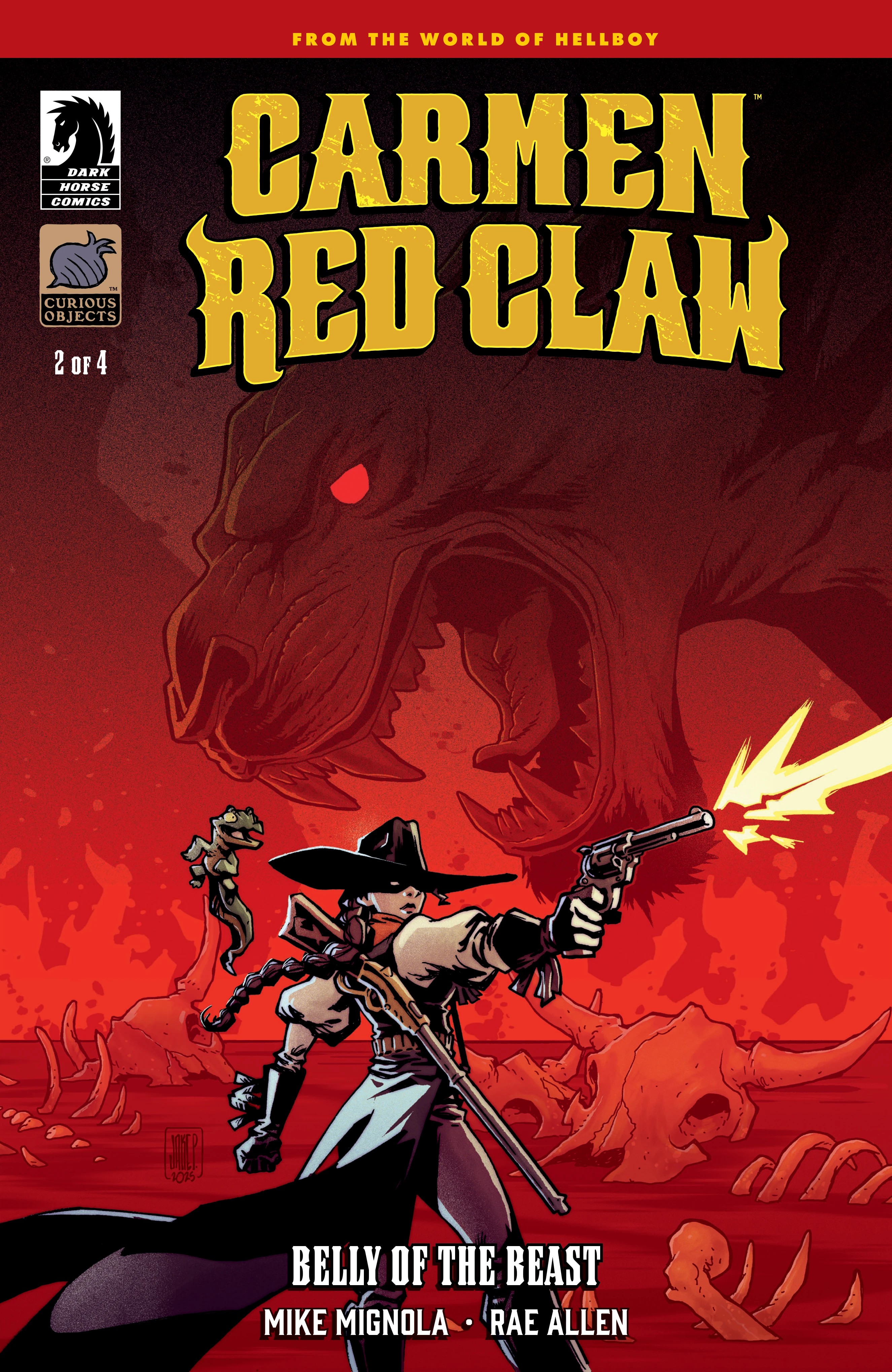 Carmen Red Claw:
Belly of the Beast #2
variant cover by Jake Parker