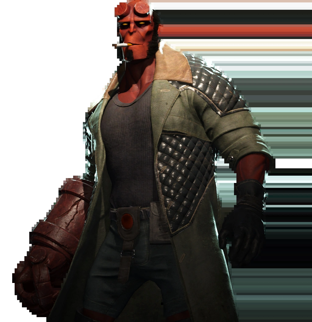 Hellboy, as he appears on the fighter selection screen